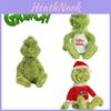 Cute Grinch Christmas Chef Dress Up Plush Toys Soft Adorable Stuffed Dolls
