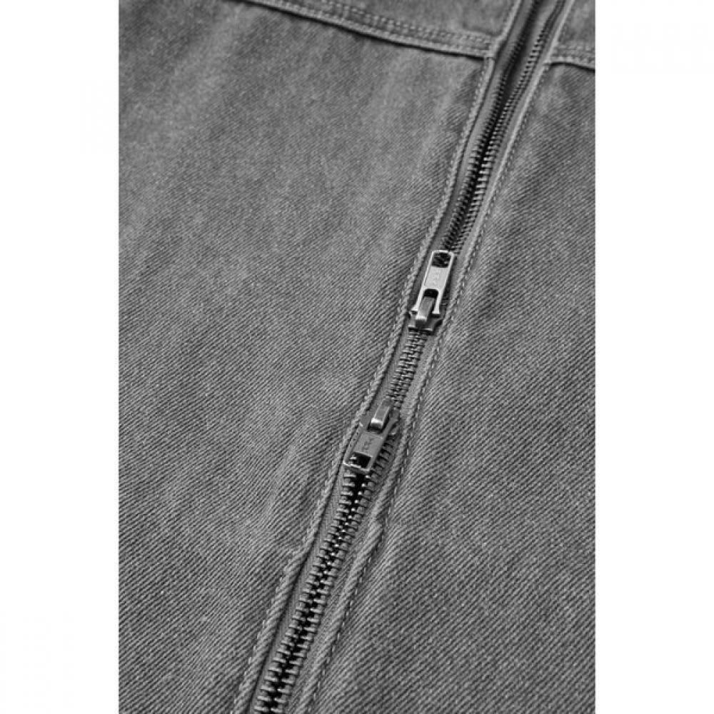Customellow Gray Denim Hooded Blouson C9uam26381gyd