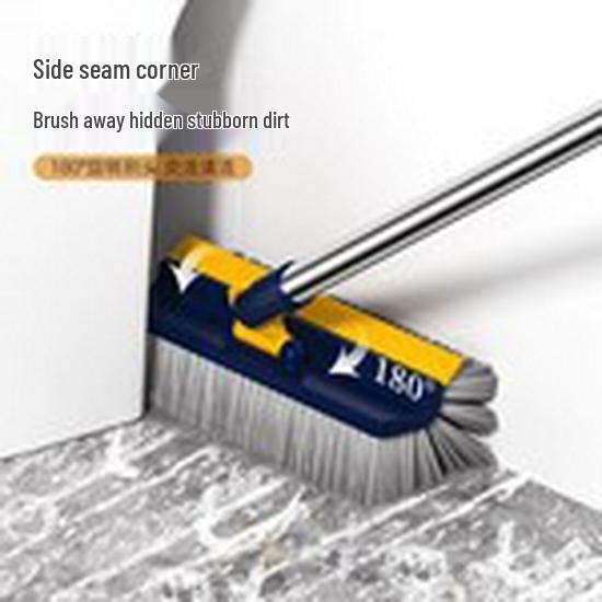 Long Handle Corner Gap Grout Cleaning Brush with Clip