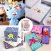 Q1FD 2 Roll Creative Birthday Party Sticker Multiple Surfaces Decorative Labels For Gift Notebook Easy Peels Application