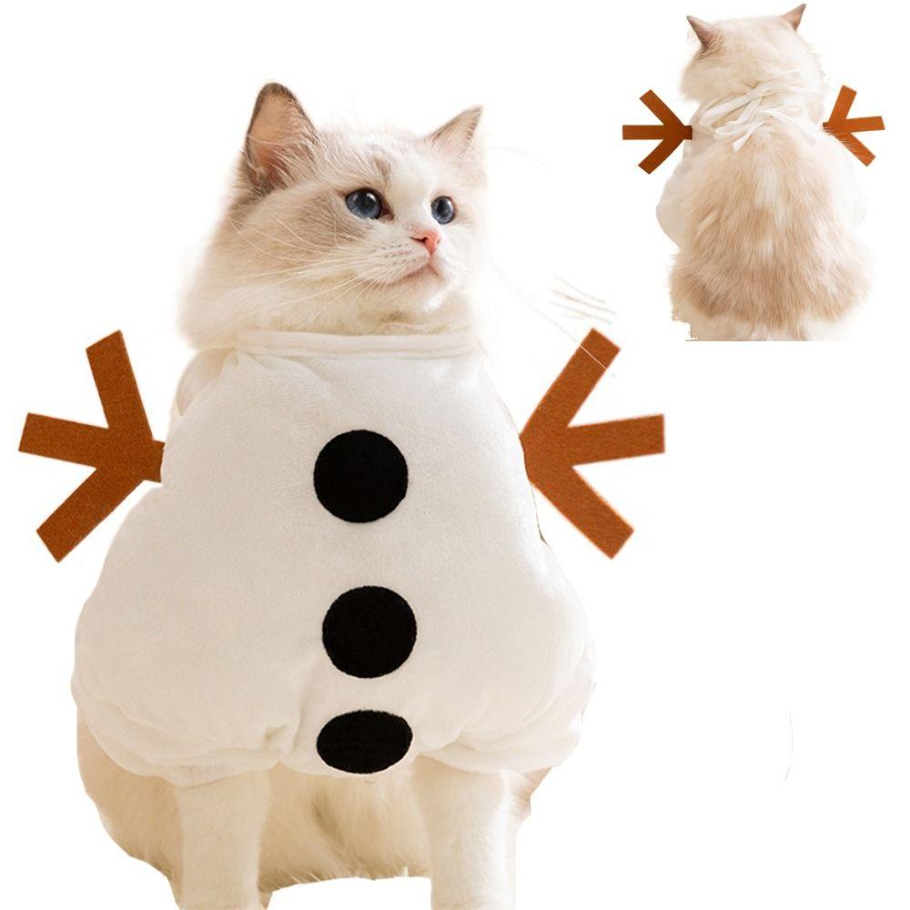 Comfortable Pet Cosplay Clothes Warm Pet Transformation Costume Unique Cat Christmas Outfit  Puppy