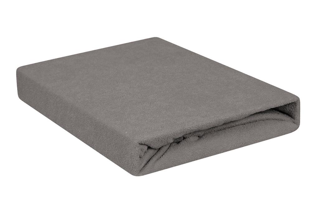 Prześcieradło frotte z gumką 150/160x190/200 classic szare