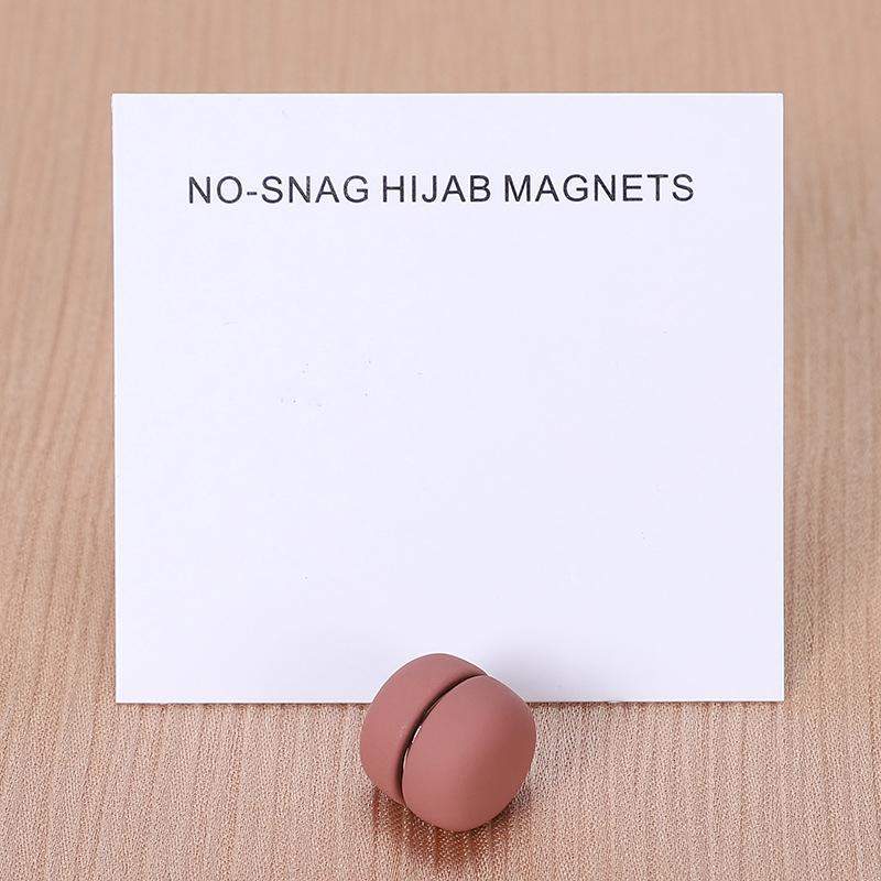 1 Pair Matte Magnet Hijab Pins Magnetic Brooch Headscarf Women Shawl Strong Magnetic Button Headscarf Accessories Mix Color