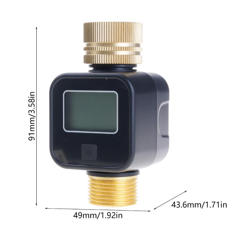 LCD Digital Flows Sensors Accurate Measurement Device Programmable Electronic Water Flows Meter ABS for Water Monitoring
