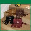 Urban Chic Soft Material Small Shoulder Bag With Tassel Details For Women