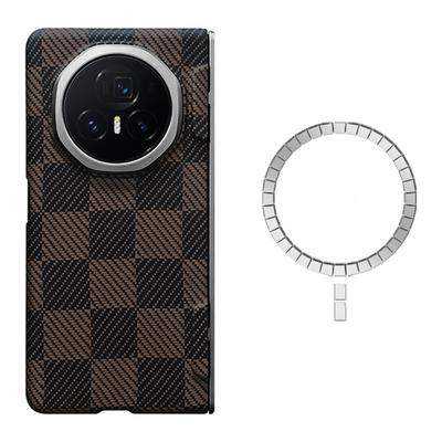 For Honor Magic V3 5G Case Scratch Proof Aramid Fiber Magnetic Phone Cover (Big Lens Hole)