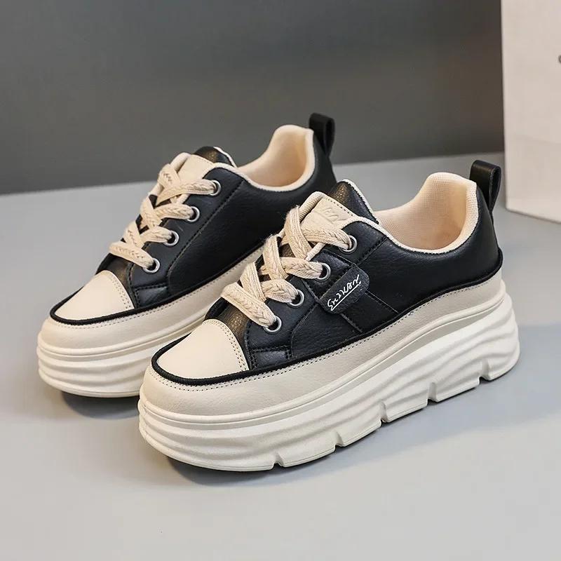 Scarpe Bianche Off alla Moda per Donna Sneakers con Zeppa Suola Morbida Comode Scarpe da Corsa Casual Sneakers Bianche Scarpe da Donna Rialzanti