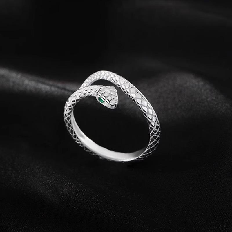 

Xiangxu Silver Spirit Snake Ring - Adjustable and Exquisite Niche Design for Women.