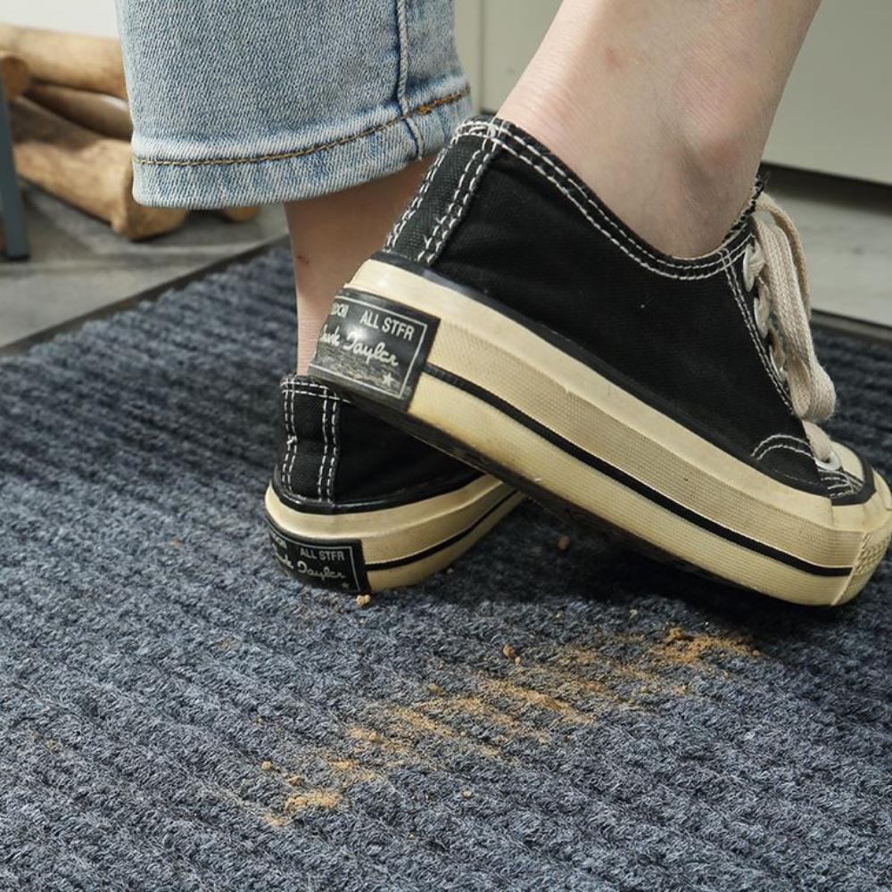 Doormat, Shoe Mat, Ribbed, Gray, Outdoor, 120 X 180 Cm