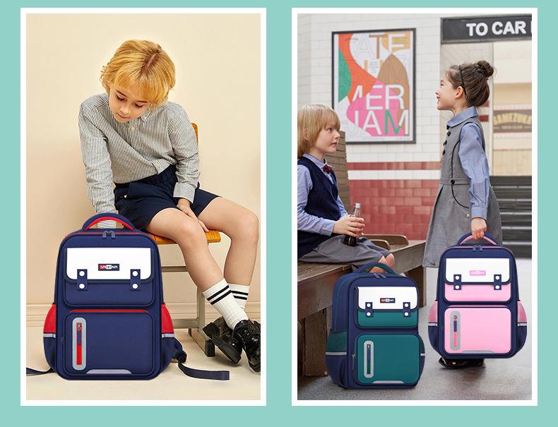 2025 Internet Celebrity Spine Protection Backpack for Grades 1-6 - Large Capacity, Decompression Design