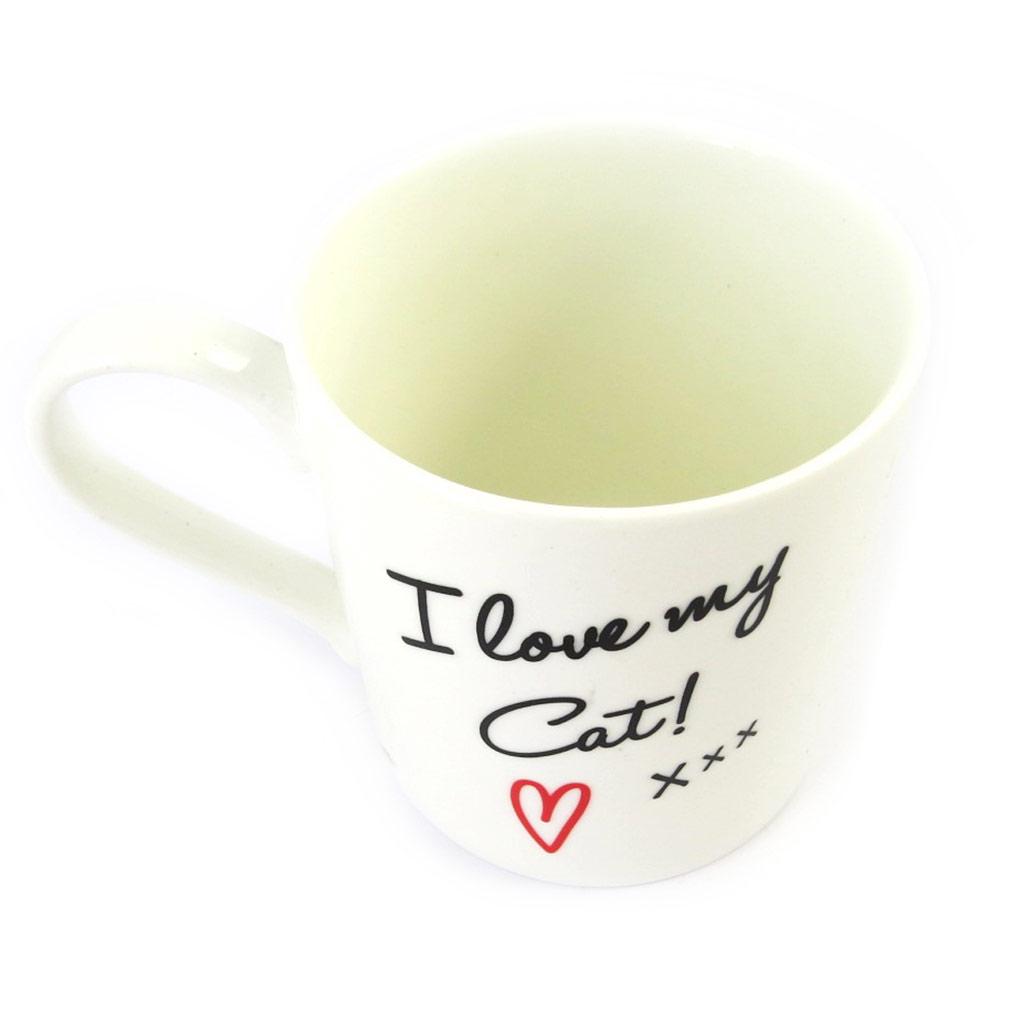 Les Trésors De Lily [M6779] - Mug 'I love my Cat' blanc