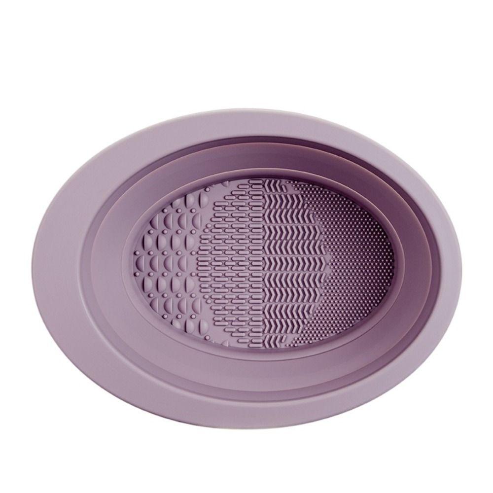 Beauty Makeup Brush Cleaning Bowl Foldable Cosmetic Scrubber Board Makeup Brush Cleaning Mat Male