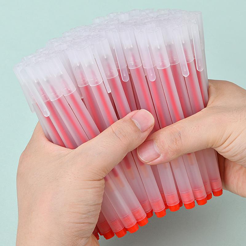 1 шт. Нейтральная ручка Белая ручка Матовая прозрачная ручка для подписи Фигурка Плавное письмо Подходит для офисной работы, Заполнения вопросов, Подписи, 1Pc красный