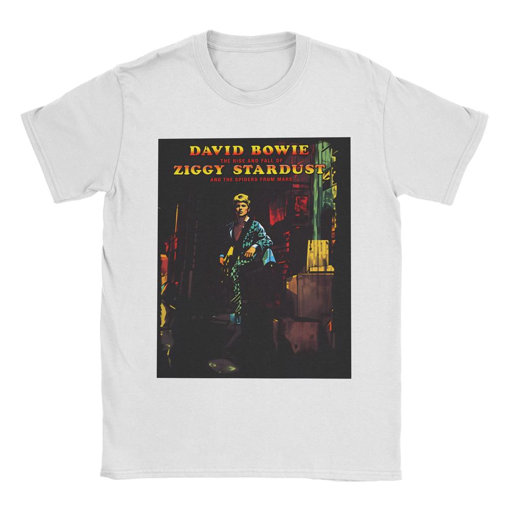 Unisexs TShirt David Bowie Ziggy Stardust Vintage Pure Cotton Tee Shirt Short Sleeve T Shirts Round Neck Tops Classic