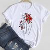 2026 Women Lady Clothing Floral Women Print European and American Short-sleeved T-shirt Women Clothing  Tops  Oversized TShirt