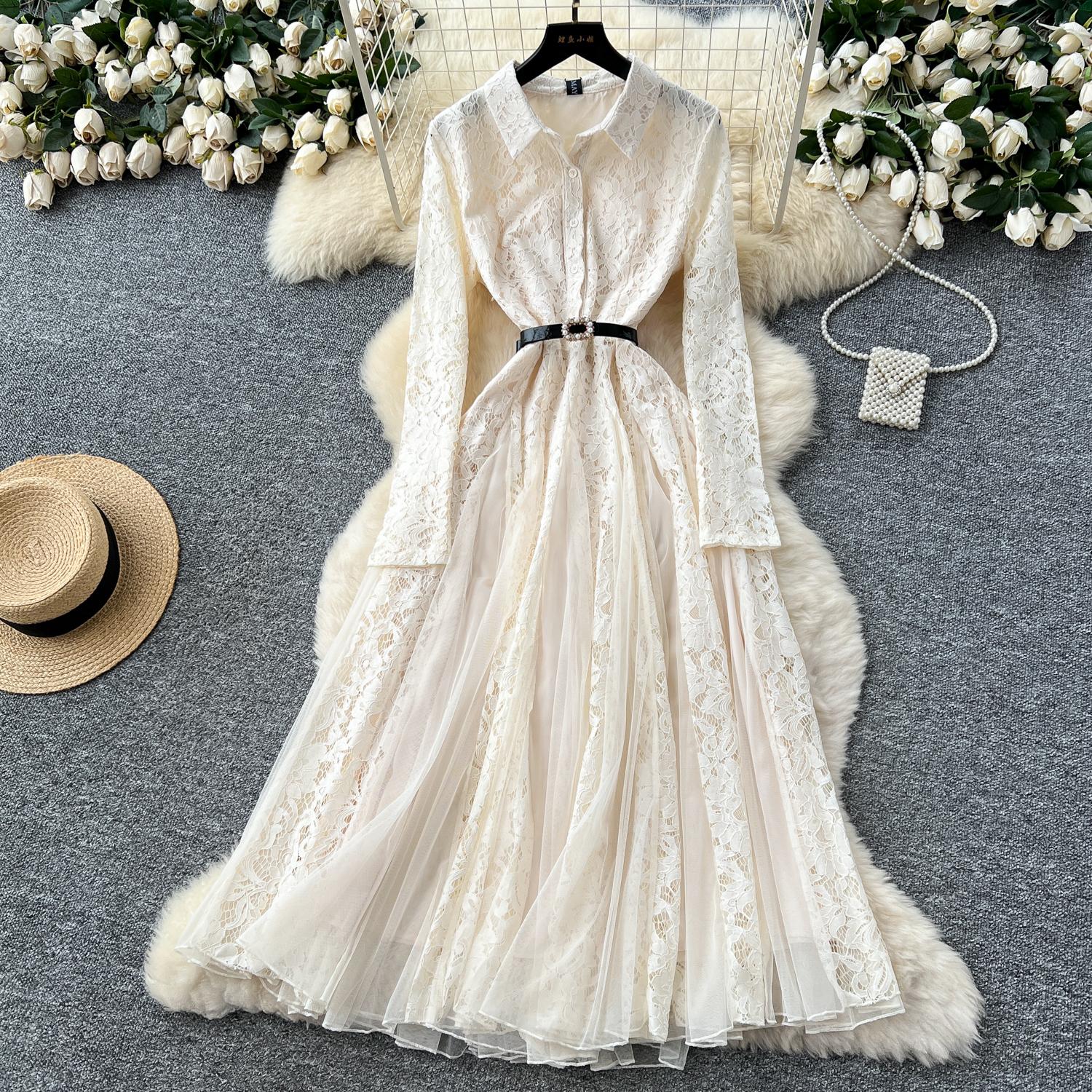 

Шикарное винтажное однобортное платье из сетки в стиле пэчворк, приталенное, элегантное, сказочное, модное, бохо, сарафан, женская одежда, длинное платье XXL абрикосовый