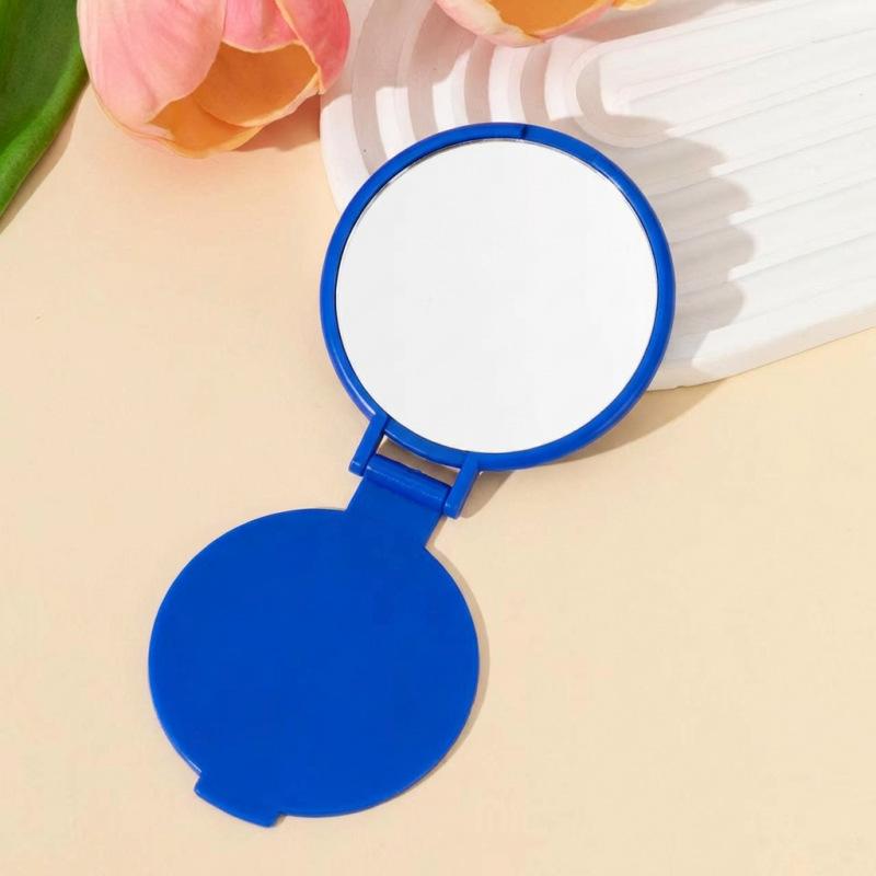 Compact Single-Sided Folding Round Makeup Mirror - Portable Gift Mirror