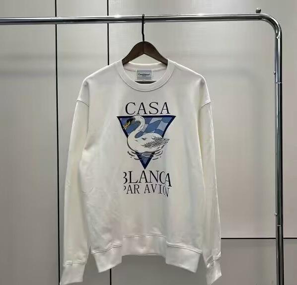 

Casablanca Autumn/Winter Celebrity Round Neck Hoodie with Letter Logo Print Extra Large