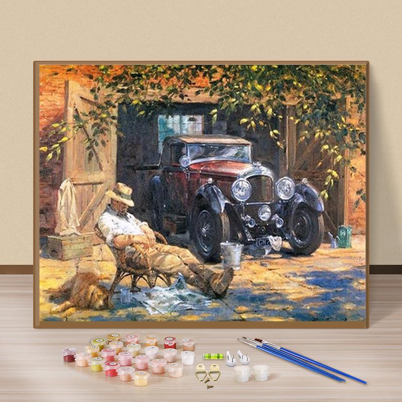 Lazy Time DIY Digital Oil Painting By Numbers Canvas Painting Home ...