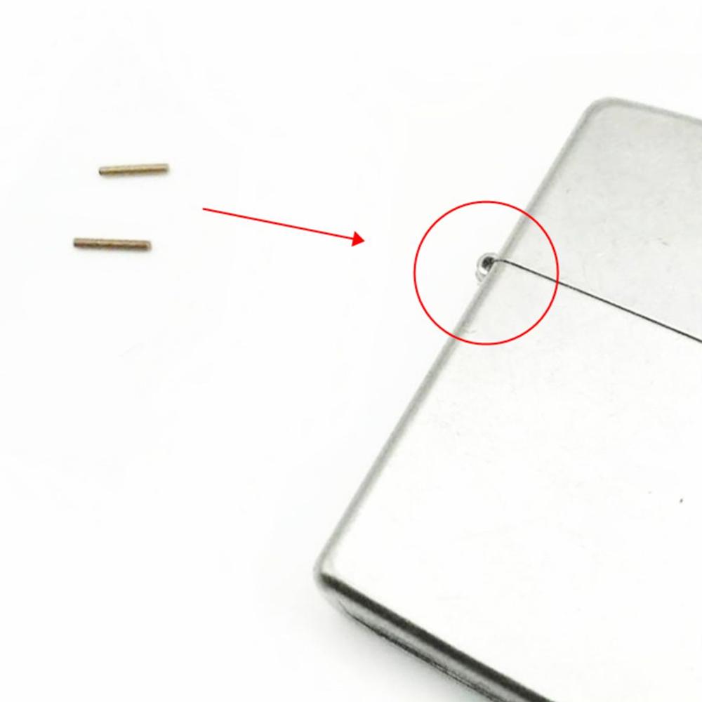 100pcs/Lot Universal Copper Hinge Pins Fit For Zippo Gas Lighter Replacement Outer Case Link Pins DIY Repair Accessories