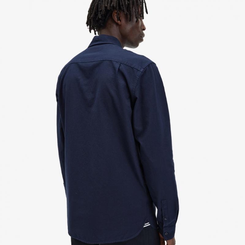 Fred Perry Long Sleeve Oxford Shirt Navy Afpm2435516 608