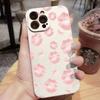 Pink Lip Print Pattern Phone Case For iPhone 17 Pro Max 16 Pro 15 14 13 Mini 12 11 Pro Max 16E 17Air Hockproof Soft Cover
