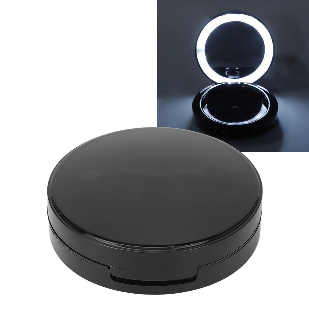 Cushion Case LED Light Round Mirror Compact Internal Case Cosmetic Empty Package