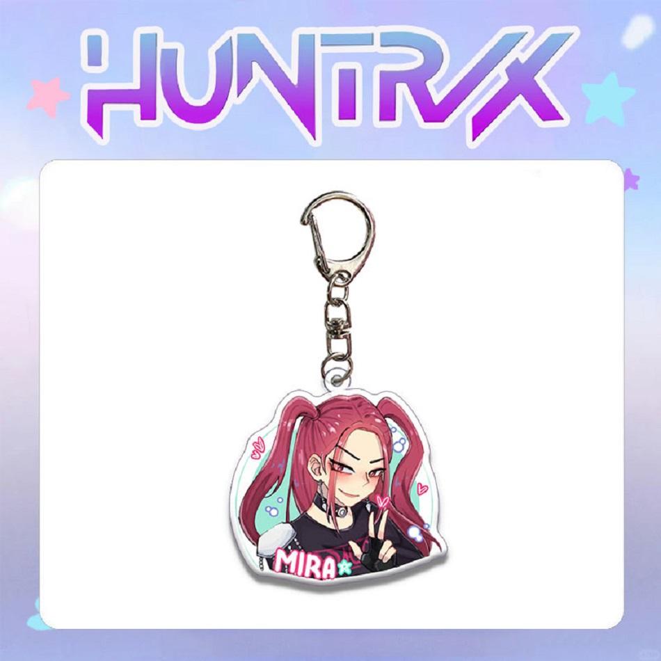Kpop Demon Hunters Fashion Jewelry Mini acrylic Keychains Movable Square Cube Idol Rumi Zoey Jinu Mira Tiger model Toy Gifts