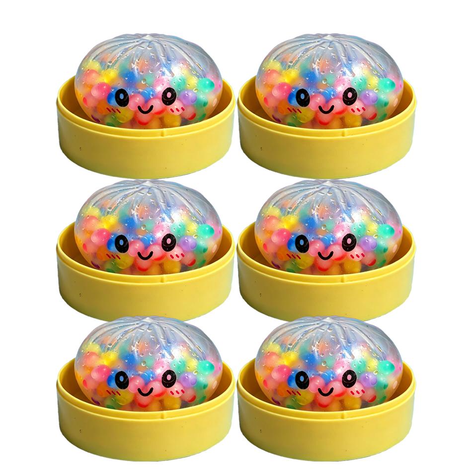 Nuovo Raviolo Colorato con Glitter Raviolo Glitterato Squishy con Scatola Ravioli Giocattolo Sensoriale da Spremere per Sollievo dallo Stress Giocattoli Regali