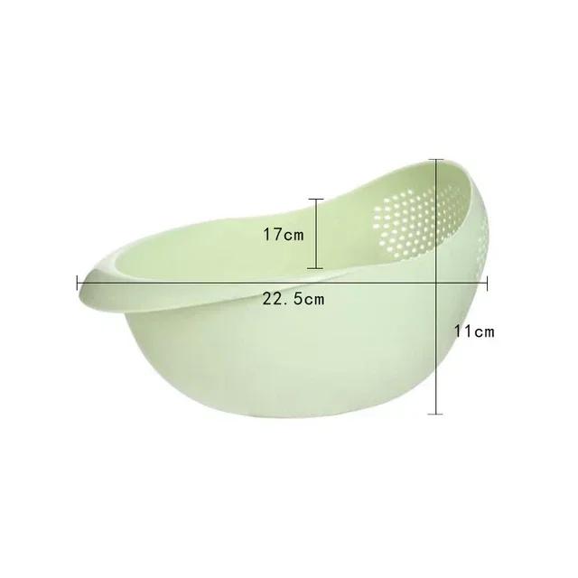 Setaccio per riso Colino in plastica Cestino di scarico da cucina con manici Ciotola di riso Colino Cestino Scarico lavello Utensili da cucina