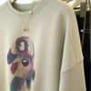 American thin round neck pullover sweater women's spring and autumn 2025 new popular lazy wind without hat