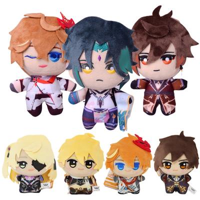 10-15cm Game Genshin Impact Stuffed Doll Xiao ZhongLi Plush Toys Tartaglia Anime Aether Stuff Plushies Dolls Birthday Gift For Kids