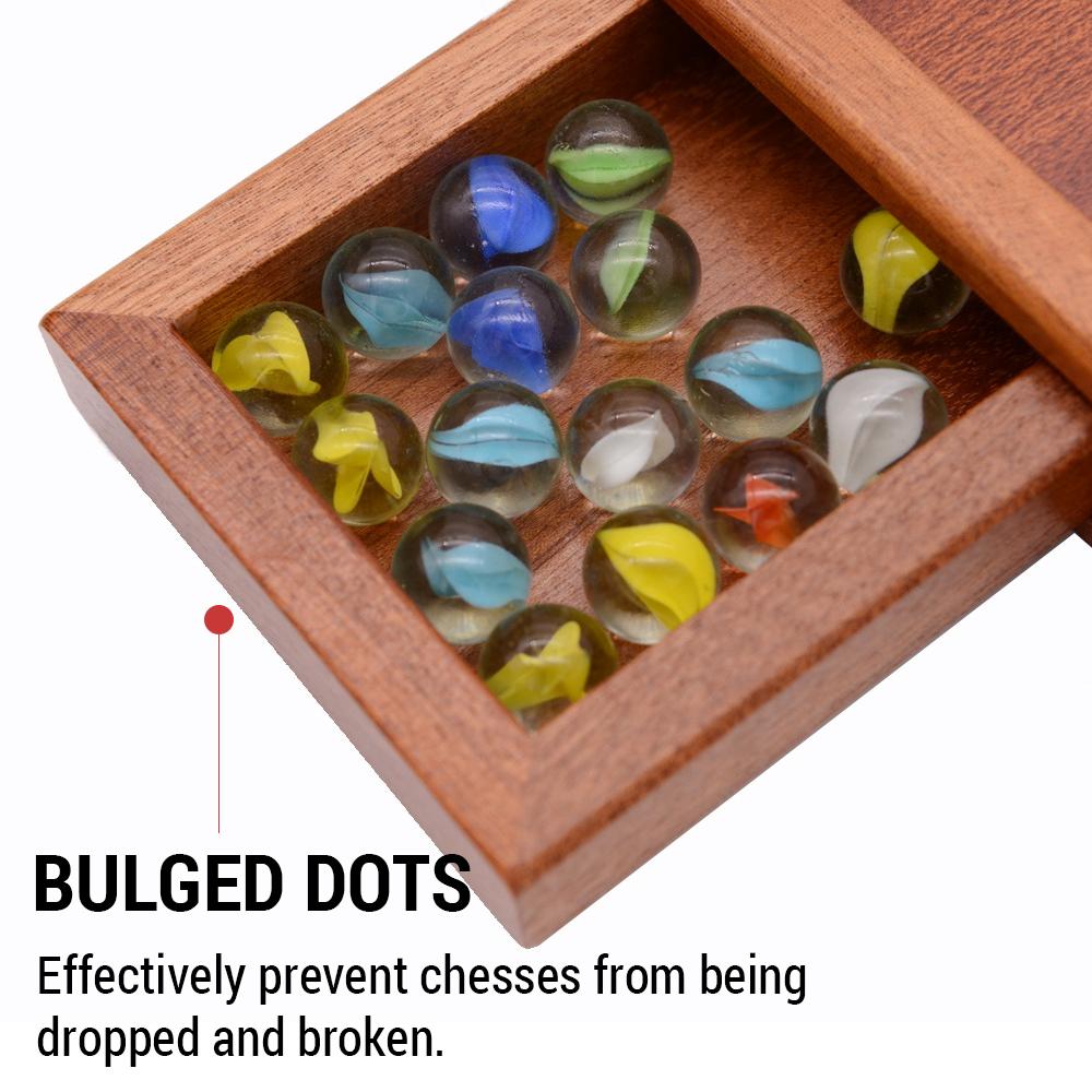 Chinesisches Dame-Set aus Holz mit Aufbewahrungsschublade, Schachbrettspiel für Kinder und Erwachsene