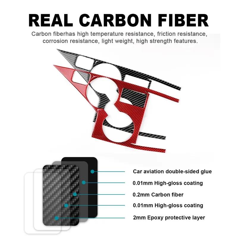 Real Soft Carbon Fiber Central Control Cup Panel Sticker For Subaru Crosstrek 2024 For Impreza 2024 Cover RHD LHD Interior Trim