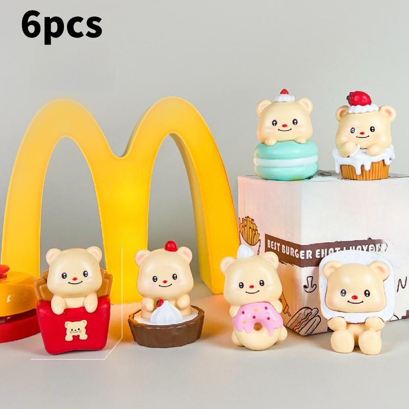 Butter Bear Action Figure Cartoon Model Toy Decoration Children Ornament Gifts