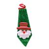 57BD 8Inch Christmas Costume Bow Tie Glow at Dark(Optional) Interactive Xmas Necktie with Blinking Sequin Cloth Novelty Gift