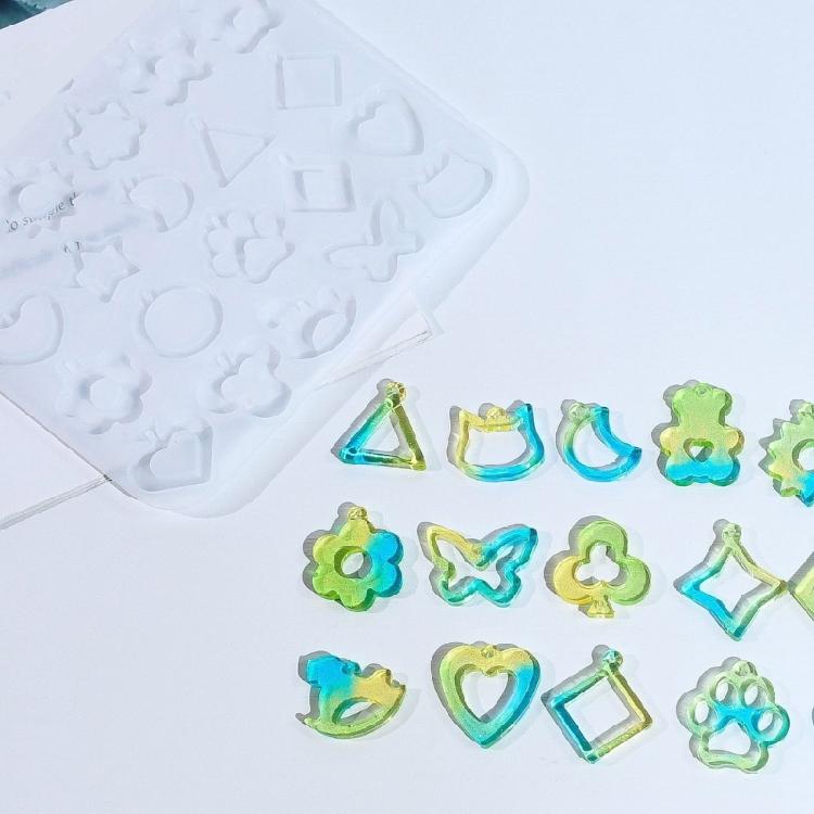 Pack of 2 Resin Earring and Necklace Molds Flower Shape Silicone Accessories Moulds Jewelry Part Moulds for Pendants