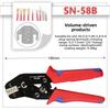 SN‑58B Ratchet Crimping Plier 0.5‑1.5mm² Wire Terminal Crimper Hand Tool