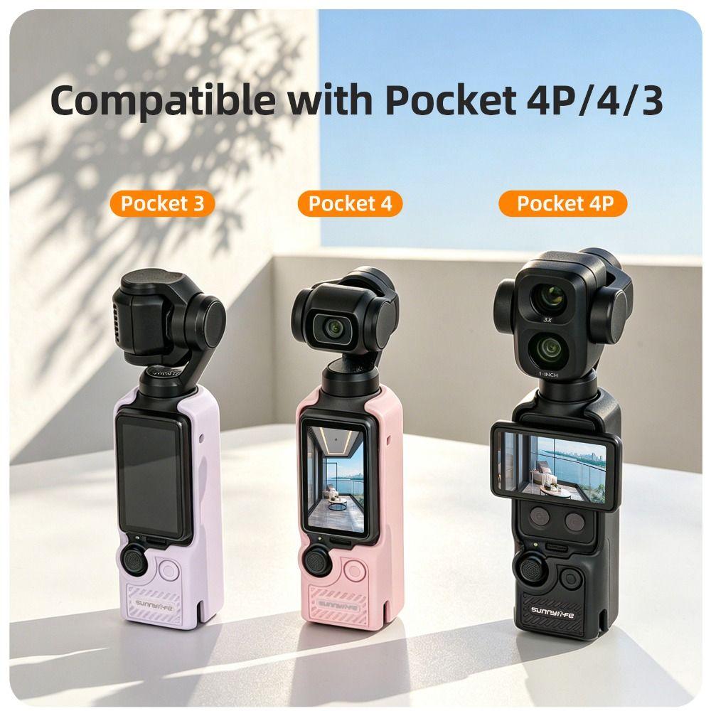 TPU Protective Case Anti-Scratch Anti-Drop Camera Body Cover Heat Dissipation Sleeve Shell for DJI Osmo Pocket 4P/4/3
