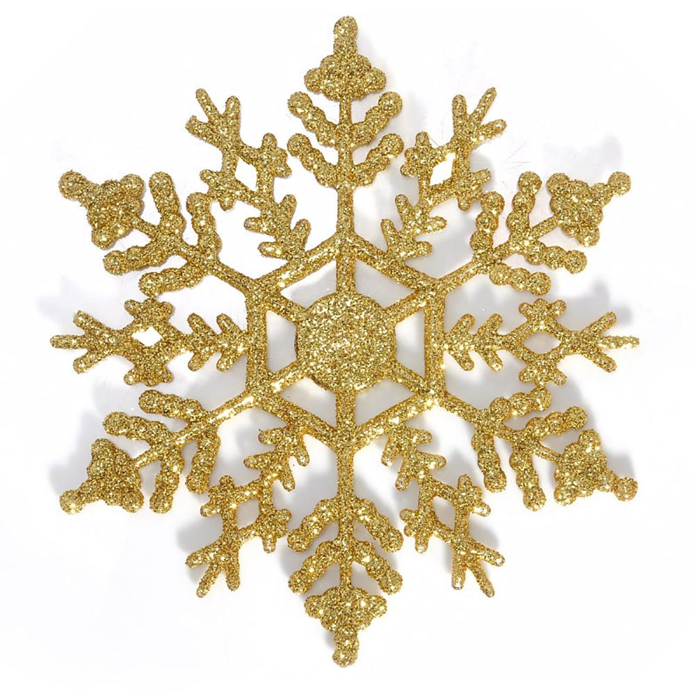 12 Stück 10cm Glitzerpulver Schneeflocke Weihnachtsornamente Weihnachtsbaumdeko Party Hochzeit DIY Heimdekoration