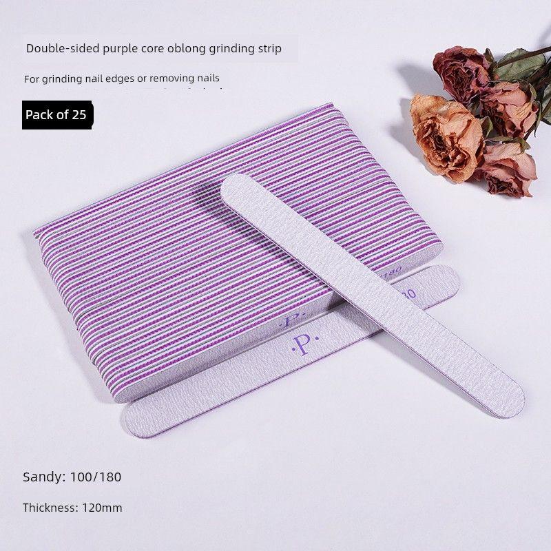 Nail Filing Strip Special Tools for Double-Sided Manicure Nail File Sanding Bar Nail Grinding Sand Bar Diamond Sponge Burnishing Stick