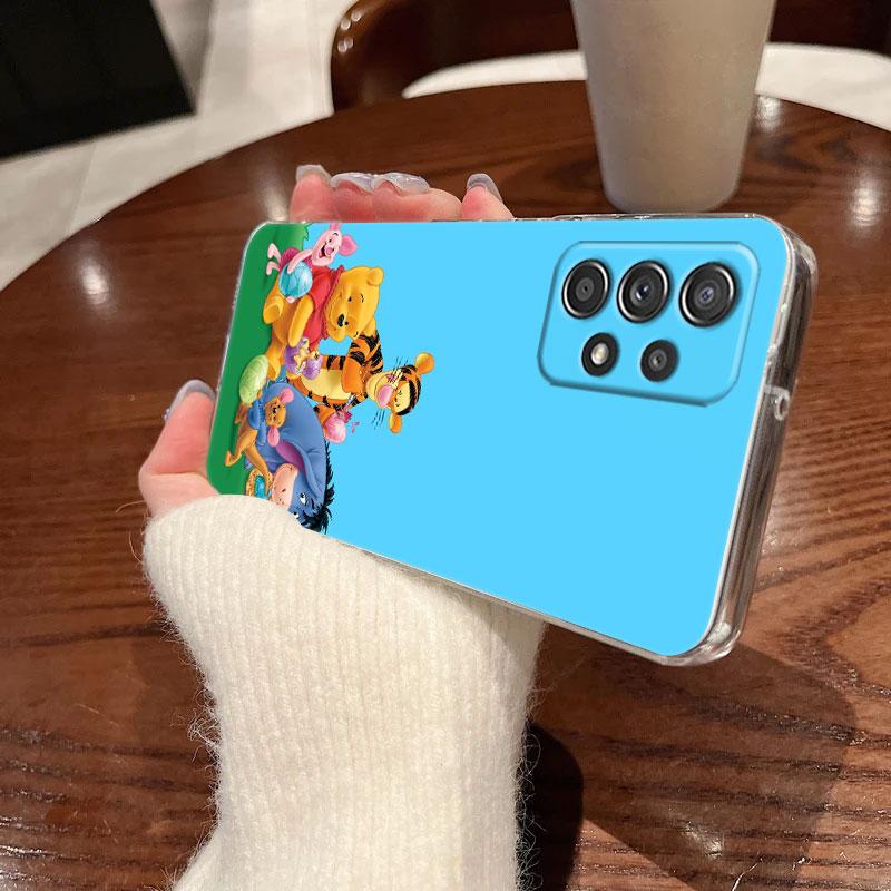 Case For Samsung Galaxy A57 A37 A56 5G A36 A55 A54 A35 A26 A07 A17 A16 A06 A34 A15 Cover Winnie Pooh Tigger Eeyore Piglet Nature