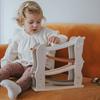 Edute Slope Toy: Cars slide down a slope, fostering concentration and predictive skills. LabelLabel Car Slider Wooden Car Toy for 1-2 year olds, Birth
