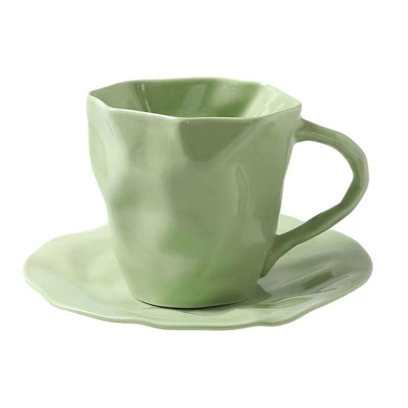 

Высокоценный набор кофейных чашек и блюдец для пары из нерегулярной керамики ручной работы, офисный, легкая роскошь, ощущение высокого класса, чашка и блюдце для послеполуденного чая 200-400ml