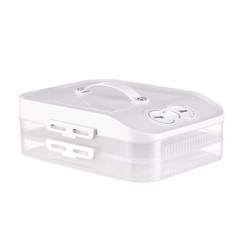 Durable PP Multi Layer Freezer Box Practical Multi Layer Fridge Storage Container For Home And Office Refrigerators