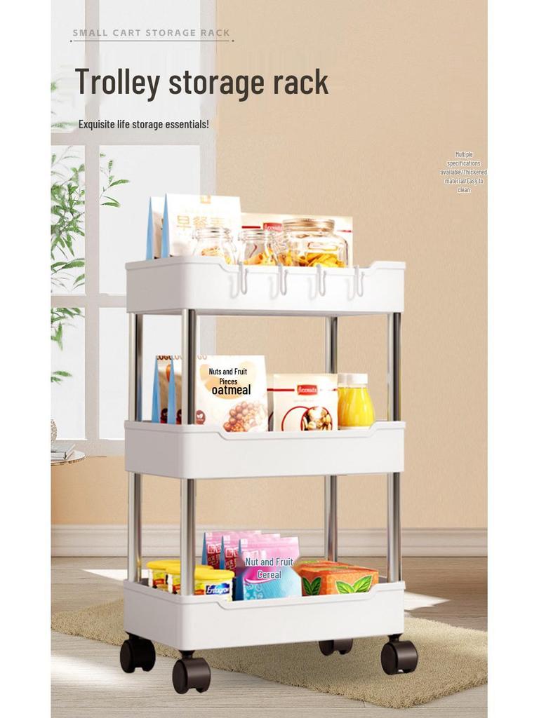 Compact Multi-Tier Storage Rack for Kitchen, Bathroom, and Living Room