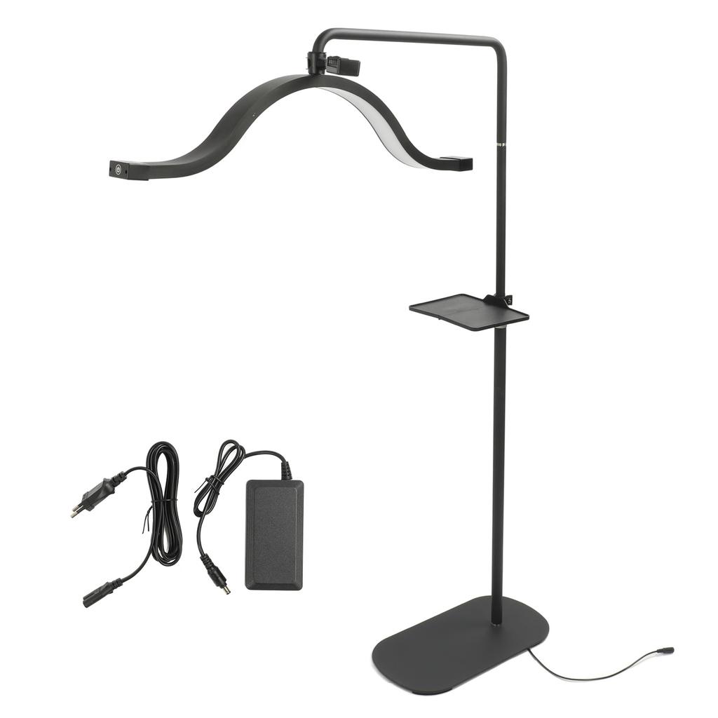Half Moon Floor Light 45W 29 Inch 3200K To 5600K Adjustable Standing Lash Lamp with Phone Clip for Skincare Live