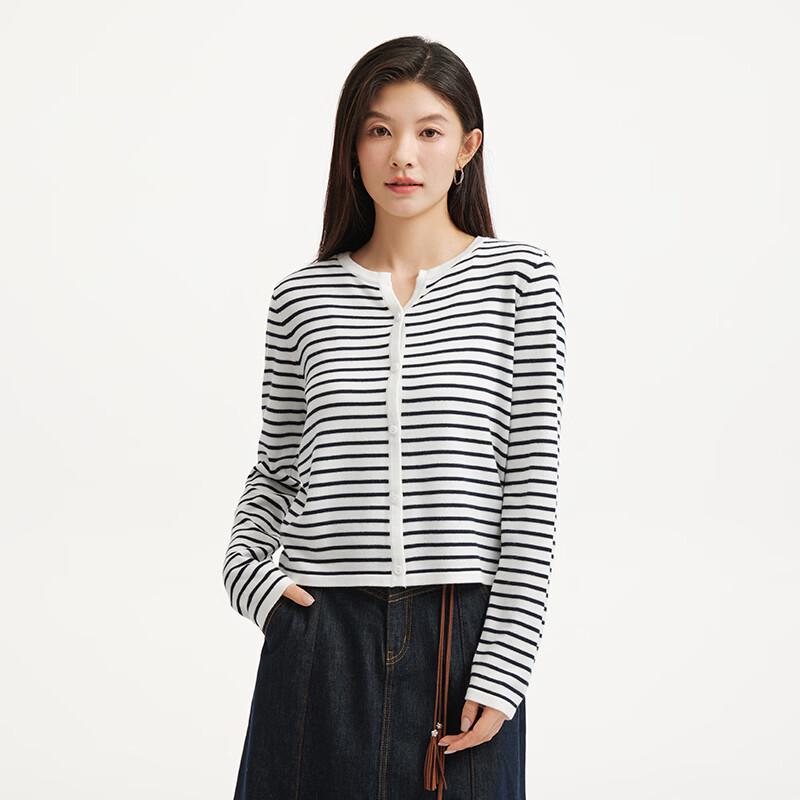Hotwind Women's Striped Knitted Cardigan