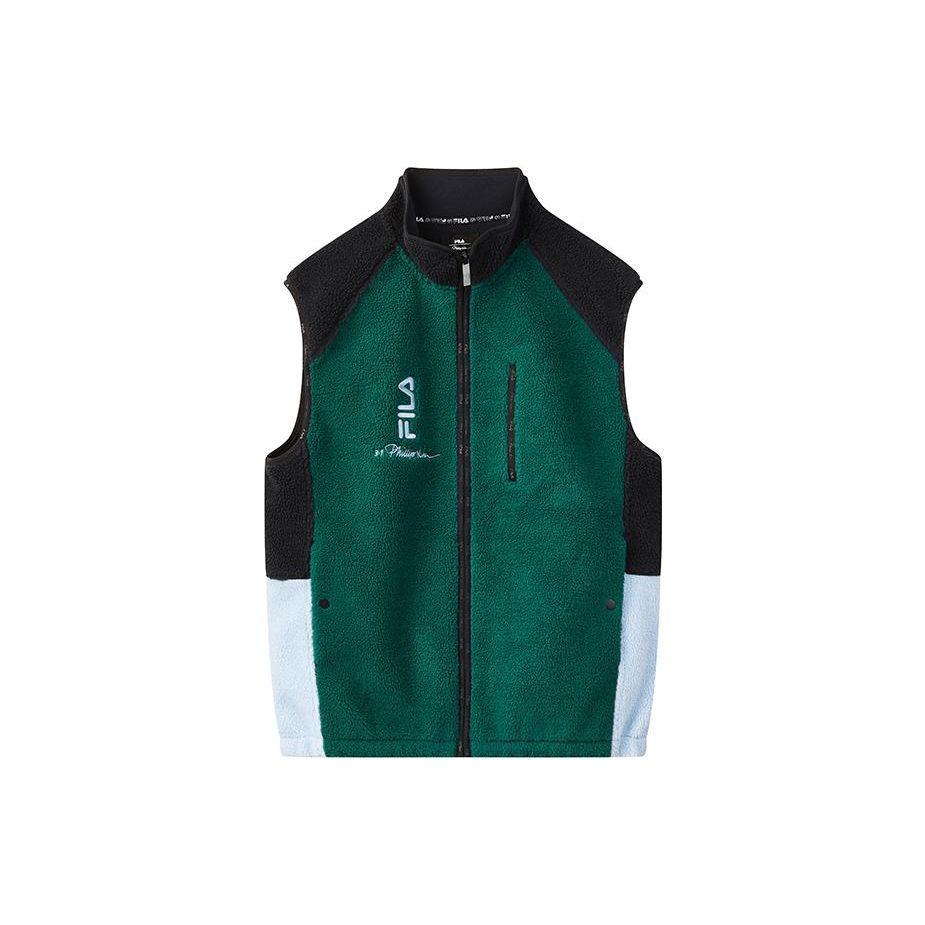 FILA X 3.1 Phillip Lim Коллаборация Жилет Color Block Мужские жилеты Легендарно-Синий F11M046705F S