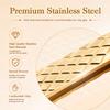 MASSCAKU Eyelash Extension Tweezers Fiber Tip Gold Stainless Steel Lash Pickup Tool for Volume Fans Classic Lash Isolation